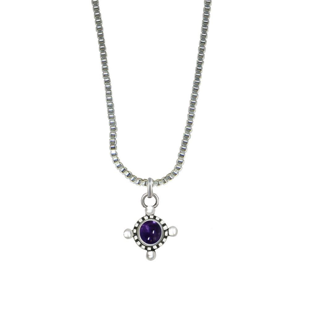 Sterling Silver Little Iolite Pendant Necklace